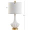 Jonathan Y Parker 21.5" Contemporary Traditional Ceramic/Metal Gourd LED Table Lamp, Brass/White JYL1030A - alternate 10