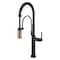 Brizo Litze SmartTouch Semi-Professional Kitchen Faucet, Knurled Handle Matte Black/Luxe Gold 64343LF-BLGL - alternate 2