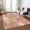 Homeroots 3' X 5' Blush Pink And Orange Floral Washable Indoor Outdoor Area Rug 611186 - alternate 8