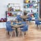 Regency Square Kee Mobile Adjustable Classroom Table W/ 4 Andy Chairs, 42 in W, 42 in L, Noble Oak TB4242NOAPCBK45NV - alternate 7