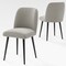 Homeroots Set of Two Gray And Black Upholstered Fabric Dining Side Chairs 564815 - alternate 8
