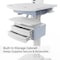 Luxor VitalPower Workstation Cart, Deluxe with Drawers MCWS004 - alternate 9