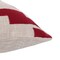 Homeroots 24" Red and Ivory Geometric Cotton Blend Throw Pillow With Embroidery 549411 - alternate 8