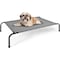 Simple Deluxe FluffyDream Cooling Elevated Dog Cot Bed, Outdoor Raised Lightweight Dog Cot, No-Slip Feet Pet Hamm PTBEDXELEVATED42X25GRY - alternate 1