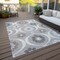 Homeroots 10' X 14' Gray Charcoal And Brown Medallion Washable Indoor Outdoor Area Rug 589613 - alternate 8