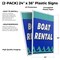 Signmission Boat Rental, Plastic Signs Only 24 Inch x 36 Inch, Corrugated Plastic, 2PK CSB-2436-2PACK-Boat Rental - alternate 2