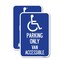 Signmission Parking Only Van Accessible With Graphic, 18'' X 24'' 2 Signs, Heavy Gauge Aluminum, 2PK A-1824-2PACK-23406 - alternate 1