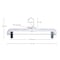 Nahanco 14in Clear Heavy Weight Plastic Skirt/Pant Hanger w/Long Hook and Chrome Clips, 100PK 600RCLH - alternate 6