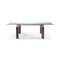 Homeroots 63" Clear and Brown Glass Self-Storing Leaf Dining Table 372065 - alternate 7