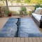 Homeroots 5' X 8' Blue And Charcoal Abstract Washable Indoor Outdoor Area Rug 630466 - alternate 9