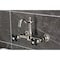 Kingston Brass Two-Handle Wall Mount Bridge Kitchen Faucet, Polished Nickel KS2446PKX - alternate 5