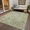 Homeroots 5' X 8' Artichoke Green Gray And Ivory Oriental Washable Indoor Outdoor Area Rug 598011 - alternate 9