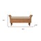 Homeroots 40in Brown Solid Wood Storage Bench With Cabinet 718240 - alternate 10