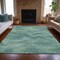 Homeroots 9' X 12' Teal Blue And Ivory Abstract Washable Indoor Outdoor Area Rug 631321 - alternate 7