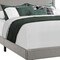 Homeroots Gray Solid Wood Queen Upholstered Linen Bed Frame with Nailhead Trim 333300 - alternate 5