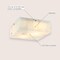 Jonathan Y Giulia 13" 2-Light Modern Contemporary Alabaster/Iron Square LED Flush Mount, White Marbling/Brass Go JYL1201A - alternate 9