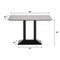 Flash Furniture 48" x 30" Outdoor Tabletop, Gray Faux Concrete, Seamless Surface Technology, 27x15 Black Table Base ST-REC3048-CMGY-TB002B-GG - alternate 10