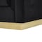Homeroots 84" Black Velvet Solid Wood Sofa 543967 - alternate 8