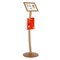 M&T Displays Copper 8.5 x 11 Inch Pedestal Sign Holder with Clear Brochure Holder Menu Board Floor Standing UCUMB11581X9002 - alternate 4