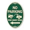 Signmission No Parking Tow-Away Zone with Left Arrow, 12 In X 18 In Architectural Oval, Heavy Gauge Aluminum A-OV-G-1218-23607 - alternate 1