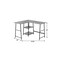 Homeroots 47" Gray and Black Wood and Metal Corner Trestle Computer Desk 489990 - alternate 5