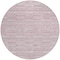 Homeroots 8' Blush Pink And Beige Round Striped Washable Indoor Outdoor Area Rug 587946 - alternate 8