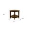 Homeroots Curvilinear Dark Brown Teak 18" Corner Shower Bench With Shelf 383308 - alternate 9