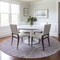 Homeroots 8' Lavender And Ivory Round Geometric Washable Indoor Outdoor Area Rug 612883 - alternate 7