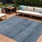 Homeroots 10' X 14' Blue And Ivory Geometric Washable Indoor Outdoor Area Rug 630494 - alternate 1