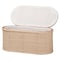 Bali & Pari Barid Braided Natural Rattan Storage Bench, 39" Oval 259-14274-ZORO - alternate 9