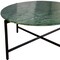 Homeroots 32" Green and Charcoal Genuine Marble Round Coffee Table 632671 - alternate 6