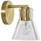 Nuvo Gianna, 1 Light Vanity, Vintage Brass Finish, Clear Glass 60/8341 - alternate 7