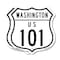 Signmission Washington Route Marker Shield Sign Us 1, 12 inch X 12 inch, Plastic Sign, 2PK SHI-P-2PACK-12-475 - alternate 1