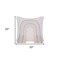 Homeroots 20" X 20" Blue and Off White Braided Cotton Zippered Pillow With Fringe 534301 - alternate 6