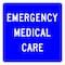 Sign Solutions Usa Emergency Medical Care, 30 in W x Horizontal Rectangle, Aluminum Sign DUS06DWT3024D9-13cP - alternate 1