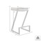 Armen Living Atlantis 30in Backless Bar Stool with Matte Black Iron and Vintage Gray Faux Leather LCAT30BLKVGRY - alternate 8