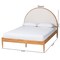 Baxton Studio Dawson Japandi Cream Teddy Fabric and Oak Brown Wood Queen Bed 257-14098-ZORO - alternate 9