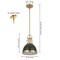 Jonathan Y Homer 10" 1-Light Modern Industrial Metal LED Dome Pendant, Kombu Green/Brass Gold JYL9535H - alternate 12