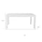 Homeroots 63" White Wood Dining Table 654238 - alternate 7