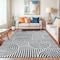 World Rug Gallery Bohemian Stripe Arch Design Area Rug 5 ft x 7 ft Cream WR35CREAM5X7 - alternate 9