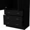 Homeroots 71" Black Two Door Three Drawer Combo Dresser 552275 - alternate 9