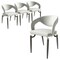 Leisuremod Entice Modern Leather Dining Chair with Iron Legs Open-Back Design in Grey, 4PK EC60GR-4 - alternate 1