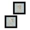 Homeroots Set Of Two Coral Seahorse 1 Black Framed Print Wall Art, 2PK 407934 - alternate 1