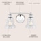 Jonathan Y Manhattan Vintage 18.5 in. 2-Light Metal/Glass Industrial Rustic LED Vanity, Chrome JYL3545B - alternate 9