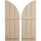 Ekena Millwork Rough Sawn 3 Board Joined Board-n-Batten w/Quarter Round Arch Top Faux Wood Shutters, 16 1/2"Wx62"H SHUBJQ16X62RSPR - alternate 1