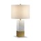 Homeroots 21" Gold and White Marble Table Lamp With White Drum Shade 524411 - alternate 8