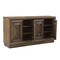 Homeroots 78in Brown Solid Wood Carved Geometric Sideboard with Four Doors 661254 - alternate 9