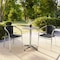 Flash Furniture Round Table Set, Aluminum, Plastic, Rattan, Stainless Steel, Grey TLH-ALUM-24RD-020BKCHR2-GG - alternate 12