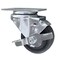Service Caster 3 Inch Soft Rubber Wheel Swivel Top Plate Caster with Brake SCC-20S314-SRS-TLB - alternate 1