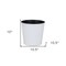 Homeroots 11in White Recycled Plastic Indoor Outdoor Round Pot Planter 488196 - alternate 4